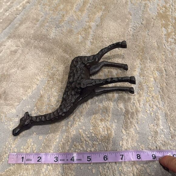 Bronze Tone Metal Giraffe Figural Sculpture EUC cast iron heavy - Picture 7 of 8